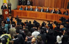 Autoridades colombianas reunidas