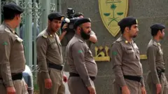 Awọn ọlọpaa Saudi Arabia ree niwaju ileeṣẹ to n ri si ifẹhonuhan araalu to wa niluu Riyadh