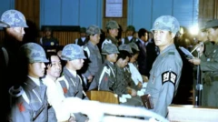 کیم جائه‌گیو در دادگاه نظامی در جریان محاکمه در سال ۱۹۷۹