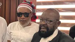 Prince Emmanuel Kanu (in red cap) and Aloy Ejimakor inside court room, October 2025