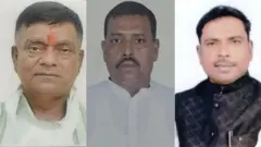 राधा चरण साह (संदेश), महेश पासवान (अगिआंव) आणि मनोज बिस्वास (फारबिसगंज) हे आपापल्या जागांवर विजयी झाले आहेत. (डावीकडून उजवीकडे)