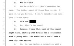 Trecho de depoimento de ex-funcionária de agente de modelos fala em uma "agente mãe" no Brasil que teria fornecido meninas a Brunel e Epstein