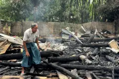 ၂၀၂၆ ခုနှစ်၊ ဇွန် ၁၈ ရက်က ရခိုင်ပြည်နယ်၊ ကျောက်တော်မြို့နယ်ကို စစ်တပ်က လေကြောင်းဗုံးကြဲတိုက်ခိုက်မှုအပြီး မြင်ကွင်း (ပုံဟောင်း)