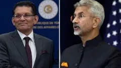 बांग्लादेश के विदेश मंत्री डॉक्टर खलीलुर रहमान (बाएं) और भारतीय विदेश मंत्री एस जयशंकर (दाएं)