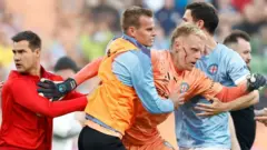 Melbourne city goalkeeper injure 