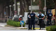 Полицейские на месте происшествия в Ла Гранд-Мотт 24 августа 2024 года