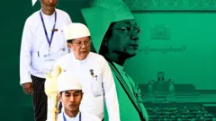 အမျိုးသားလွှတ်တော်ဥက္ကဋ္ဌဖြစ်လာတဲ့ စစ်ဥပဒေချုပ်ဟောင်း ဦးအောင်လင်းဒွေးနဲ့ ဗိုလ်ချုပ်မှူးကြီးမင်းအောင်လှိုင်ရဲ့ သရုပ်ဖော်ပုံ