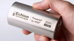 Bateria de íons de lítio produzida em parceria entre CBMM e Echion, que utiliza óxido de Nióbio