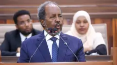 ፕሬዝዳንት ሐሰን ሼክ ሞሐሙድ በአገሪቱ ፓርላማ ንግግር ባደረጉበት ጊዜ
