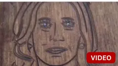 விளைநிலத்தில் கமலா ஹாரிஸ் உருவப்படத்தை பிரமாண்டமாக உருவாக்கிய கலைஞர்