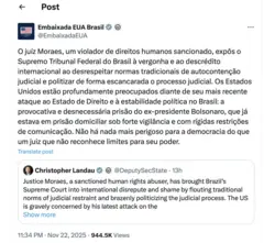 Post da embaixada dos EUA