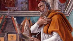 San Agustín en un cuadro de Sandro Botticelli. 