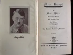 Página de una edición en inglés de "Mein Kampf"