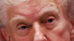 Imagen de los ojos de Donald Trump.