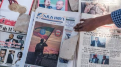 የተደረደሩ ጋዜጣዎች 