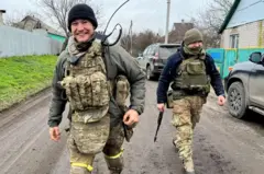 Jeune soldat ukrainien en formation.
