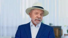 Lula durante pronunciamento.