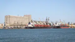 ميناء دمياط في مصر.