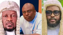 A collage image of Martin Amaewhule, Simnalayi Fubara and Victor Oko Jumbo