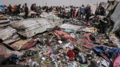 Destrucción en el campo de refugiados de Rafah.