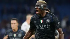 Victor Osimhen celebrate say score one goal for Napoli
