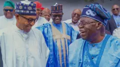 Aworan aare Bola Tinubu ati Muhammadu Buhari