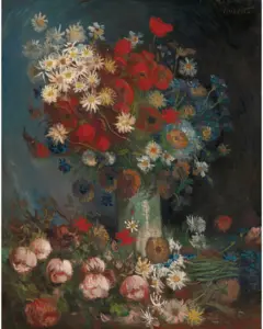 'Natureza-morta com flores do campo e rosas', de Vincent van Gogh