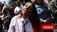 தெருக்களில் வலம் வந்த 'ஜாம்பிஸ்