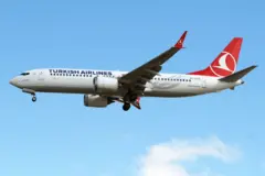 THY'ye ait bir Boeing 737 Max uçarken