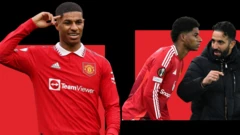 ማርከስ ራሽፈርድ እና አሰልጣኝ ሩበን አሞሪም 