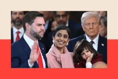 J.D. Vance toma juramento como vicepresidente ante la vista de su esposa Usha Vance y del presidente Donald Trump