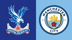 Crystal Palace and Manchester City club badges