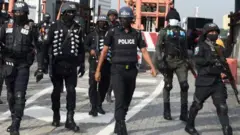 Police on black matching