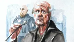 ジョエル・ル・スクアルネック被告（法廷スケッチ画）