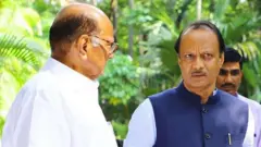 शरद पवार आणि अजित पवार 