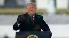 Donald Trump s'adresse à ses partisans à Washington D.C. le 6 janvier 2021.