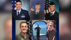 እቶም ሽዱሽተ ብሓደጋ ነፋሪት ዝሞቱ ኣመሪካውያን ወተሃደራት ወዲ 33 ዓመት ጆን ክሊመር ካብ ኣላባማ፡ ጓል 31 ዓመት ኣርያና ሳቪኖ ካብ ዋሽንግተን፡ ጓል 34 ዓመት ኣሽሊ ፕሩቲ ካብ ኬንታኪ፡ ወዲ 38 ዓመት ሰዝ ኮቫል ካብ ኢንድያና፡ ወዲ 30 ዓመት ኩርቲስ ካብ ኦሃዮን ወዲ 28 ዓመት ተይለር ሲሞንን እዮም