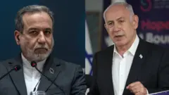 तस्वीर में बाएं- ईरानी विदेश मंत्री अब्बास अराग़ची और दाएं इसराइली पीएम बिन्यामिन नेतन्याहू