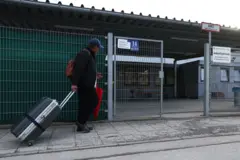 Münih'te bir sığınma başvuru  merkezi
