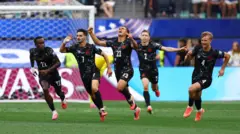 Kanadalı beş oyuncunun gol sevinci 