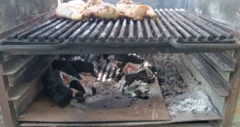 Cocina improvisada de Elizabeth Contreras.