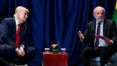 Donald Trump e Lula em encontro no ano passado