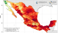 Un mapa de calor de México