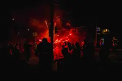 برخورد پلیس با تظاهرکنندگان ضددولتی در بلگراد، صربستان