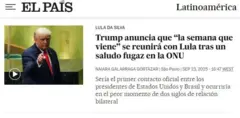 Manchete do jornal El País