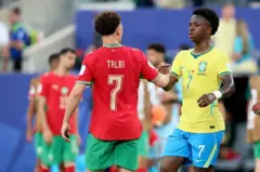 Vini Jr e jogador do Marrocos