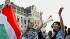 Празднование возле парламента