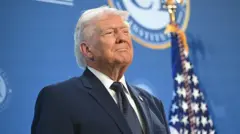 Trump en un evento en Florida este lunes.