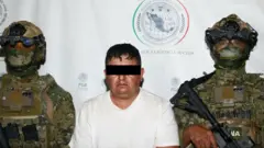 Dos agentes custodian a Audias Flores Silva, alias "El Jardinero"