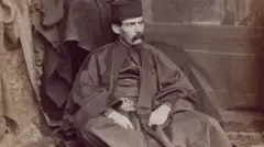 Richard Burton vestido de árabe.